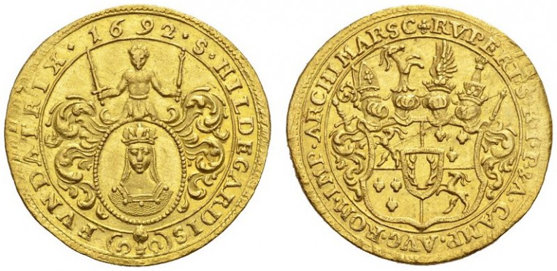 DEUTSCHE MÜNZEN UND MEDAILLEN 
 KEMPTEN 
 ABTEI 
 Rupert II. von Bodman, 1678...