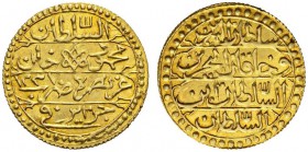COINS & MEDALS FROM OVERSEAS 
 ALGERIA 
 Mahmud II, 1808-1839. Sultani AH 1237 (AD 1822), Jazâ'ir. Fr. 1; K./M. 66. 3,13 g.
 GOLD. Extremely fine
