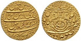COINS & MEDALS FROM OVERSEAS 
 INDIA 
 PRINCELY STATES - AWADH 
 Mohur AH 1236, Year 2. Fr. 1009; K./M. 170. 10,71 g.
 GOLD. Rare in this quality....