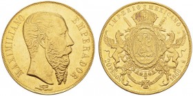 COINS & MEDALS FROM OVERSEAS 
 MEXICO 
 Maximilian, 1864-1867. 20 Pesos 1866 Mo, Mexico city. Fr. 62; K./M. 389. 33,76 g.
 GOLD. Extremely rare, es...