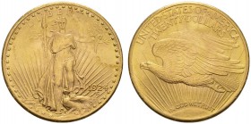 COINS & MEDALS FROM OVERSEAS 
 USA 
 SAINT GAUDENS TWENTY DOLLARS (1907-1933) 
 20 Dollars 1924, Philadelphia. Fr. 185; K./M. 131. 33,44 g.
 GOLD....