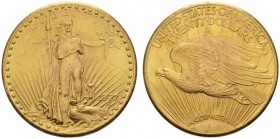 COINS & MEDALS FROM OVERSEAS 
 USA 
 SAINT GAUDENS TWENTY DOLLARS (1907-1933) 
 20 Dollars 1927, Philadelphia. Fr. 185; K./M. 131. 33,43 g.
 GOLD....