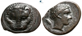 Bruttium. Rhegion circa 415-387 BC. Hemiobol AE