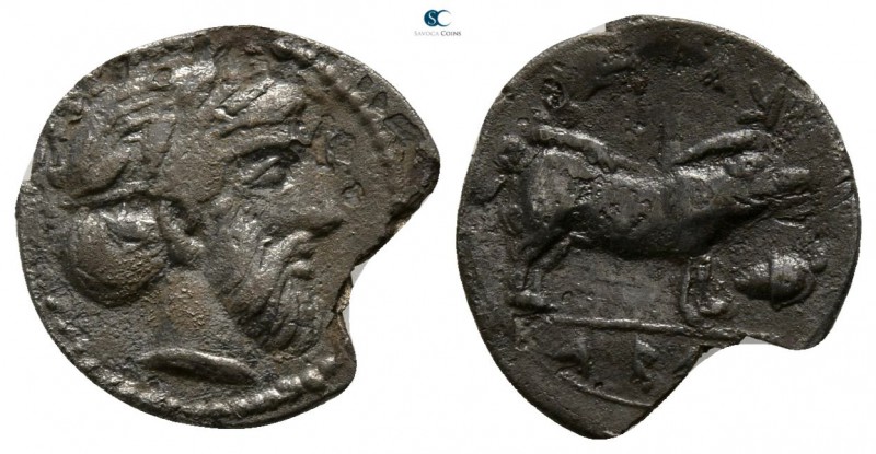 Sicily. Abakainon circa 430-420 BC. 
Litra AR

10mm., 0,48g.

Laureate head...