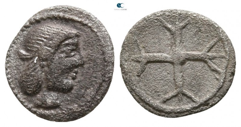 Sicily. Syracuse. Hieron I. 478-466 BC. 
Litra AR

8mm., 0,46g.

Diademed h...