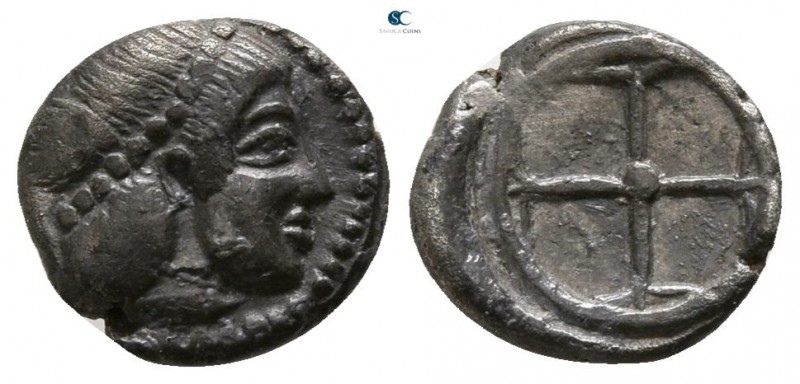 Sicily. Syracuse. Hieron I. 478-466 BC. 
Litra AR

7mm., 0,64g.

Diademed h...