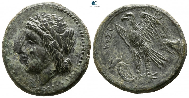 Sicily. Syracuse. Hiketas 287-278 BC. 
Bronze Æ

23mm., 9,85g.

Laureate he...
