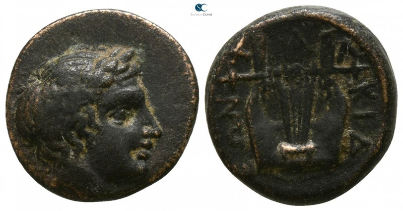 Macedon. Chalkidian League. Olynthos circa 432-348 BC. 
Bronze Æ

15mm., 3,64...