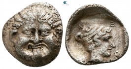 Macedon. Neapolis 424-350 BC. Hemidrachm AR