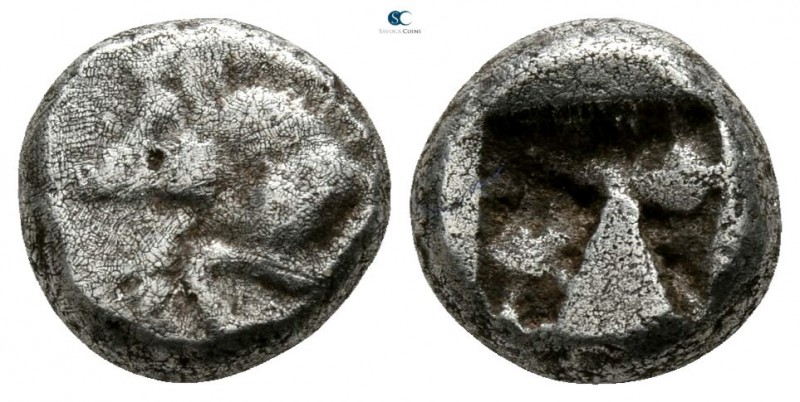 Macedon. Possibly Stagira circa 500-450 BC. 
Diobol AR

8mm., 1,44g.

Forep...