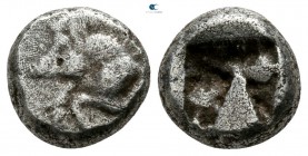 Macedon. Possibly Stagira circa 500-450 BC. Diobol AR