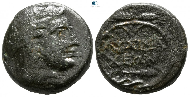 Thrace. Lysimacheia 309-220 BC. 
Bronze Æ

18mm., 8,98g.

Veiled head of De...