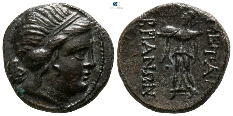 Thrace. Mesembria circa 100 BC. 
Bronze Æ

18mm., 6,03g.

Diademed female h...