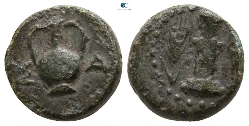The Thracian Chersonese. Sestos circa 300 BC. 
Bronze Æ

10mm., 1,81g.

Her...