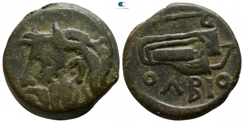 Scythia. Olbia circa 300-260 BC. 
Bronze Æ

20mm., 9,17g.

Horned head of B...