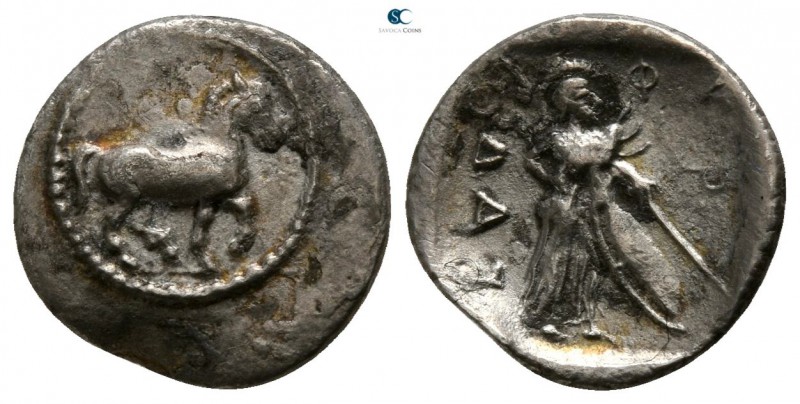 Thessaly. Pharkadon circa 420-400 BC. 
Obol AR

11mm., 0,77g.

Horse pranci...
