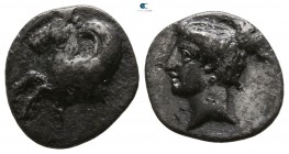 Akarnania. Possibly Leukas circa 400-375 BC. Diobol AR