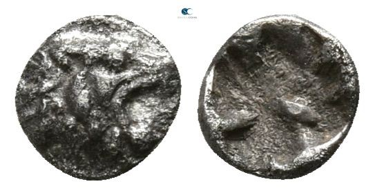 Western Asia Minor. Uncertain mint circa 500-400 BC. 
Hemitetartemorion AR

3...