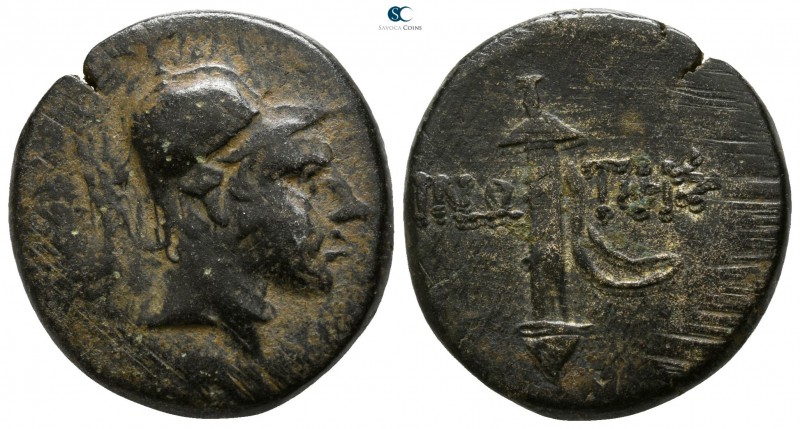 Paphlagonia. Sinope 100-85 BC. 
Bronze Æ

19mm., 7,65g.

Helmeted head of A...