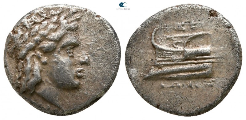 Bithynia. Kios 350-300 BC. 
Hemidrachm AR

13mm., 2,47g.

Laureate head of ...