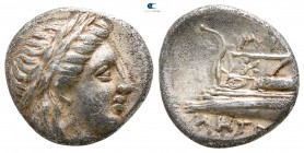 Bithynia. Kios . MIΛHTOΣ, magistrate 345-315 BC. Hemidrachm AR