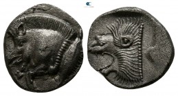 Mysia. Kyzikos circa 480 BC. Diobol AR