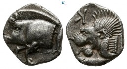 Mysia. Kyzikos circa 480 BC. Obol AR