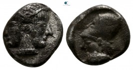Mysia. Lampsakos 500-490 BC. Diobol AR