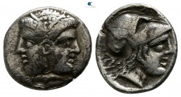Mysia. Lampsakos circa 390-330 BC. Diobol AR