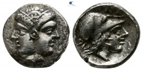 Mysia. Lampsakos circa 390-330 BC. Diobol AR
