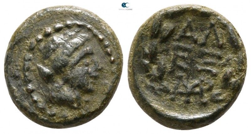 Troas. Alexandreia circa 200-0 BC. 
Bronze Æ

13mm., 2,25g.

Laureate head ...