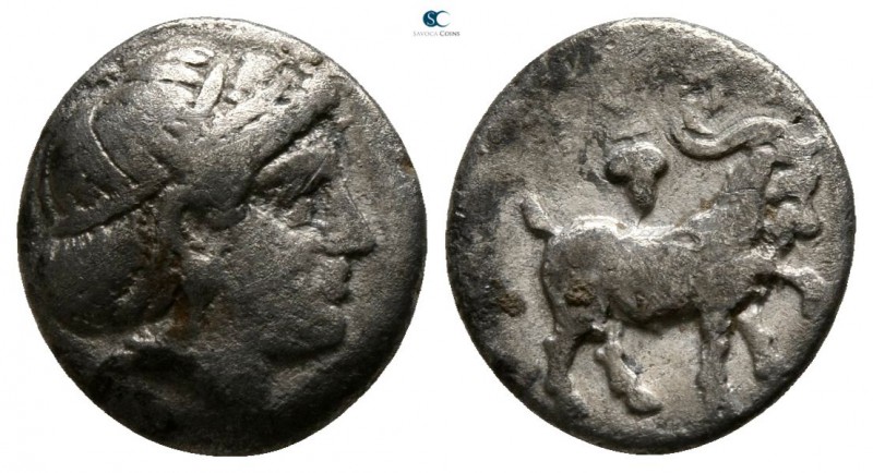 Troas. Antandros circa 450 BC. 
Diobol AR

10mm., 1,23g.

Head of Artemis A...
