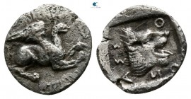 Troas. Assos circa 450-400 BC. Obol AR