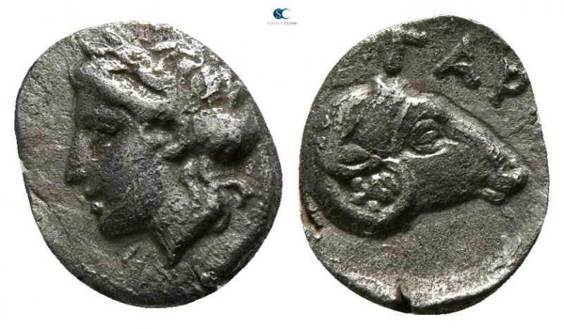 Troas. Gargara circa 350 BC. 
Hemiobol AR

7mm., 0,43g.

Laureate head of A...