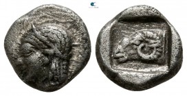 Troas. Kebren circa 500-400 BC. Diobol AR