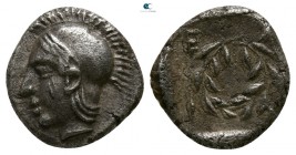 Aeolis. Elaia  circa 450-400 BC. Diobol AR