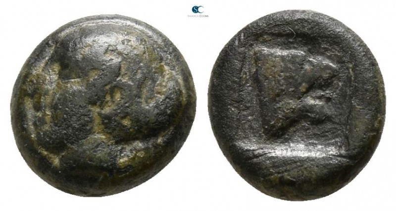 Lesbos. Uncertain mint circa 550-440 BC. 
Possibly Billon-Diobol

7mm., 0,87g...