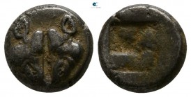 Lesbos. Uncertain mint circa 500-450 BC. Obol BI