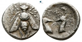 Ionia. Ephesos  circa 390-325 BC. Diobol AR