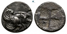 Ionia. Klazomenai  circa 480-400 BC. Diobol AR