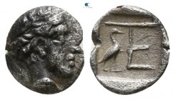 Ionia. Kolophon  circa 450-410 BC. Tetartemorion AR