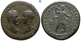 Moesia Inferior. Marcianopolis. Macrinus and Diadumenian AD 217-218. Pontianus, consular legate. Pentassarion AE