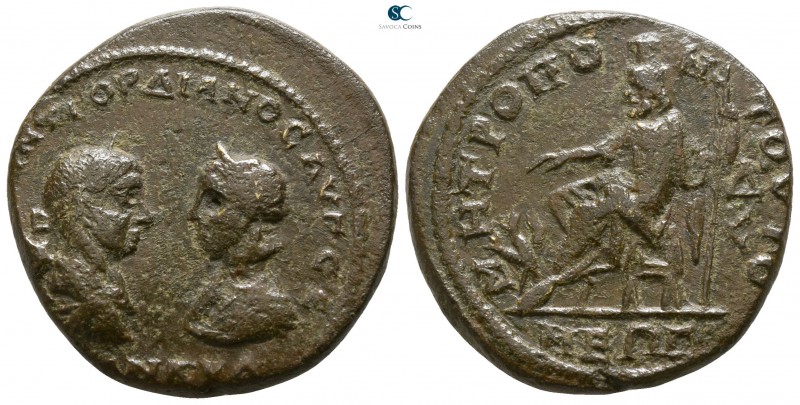 Moesia Inferior. Tomis. Gordian and Tranquillina AD 238-244. 
Tetrakaihemiassar...