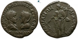 Thrace. Anchialus. Gordian and Tranquillina AD 238-244. Bronze Æ