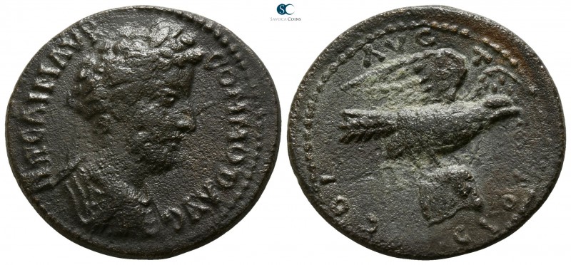 Troas. Alexandreia. Commodus AD 180-192. 
Bronze Æ

23mm., 6,68g.

Laureate...