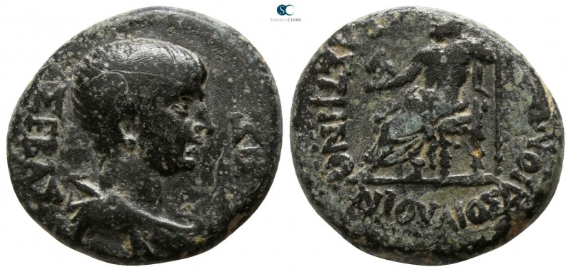Phrygia. Sebaste. Nero AD 54-68. Julios Dionysios, magistrate
Bronze Æ

18mm....