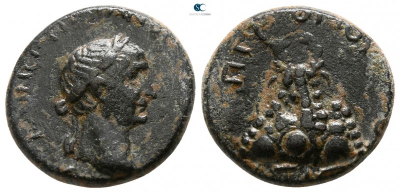Cappadocia. Caesarea. Trajan AD 98-117. 
Bronze Æ

13mm., 3,30g.

Laureate ...