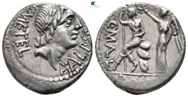 C. Poblicius Malleolus, A. Postumius Sp. f. Albinus and L. Caecilius L. f. Q. n. Metellus 96 BC. Rome. Denarius AR
