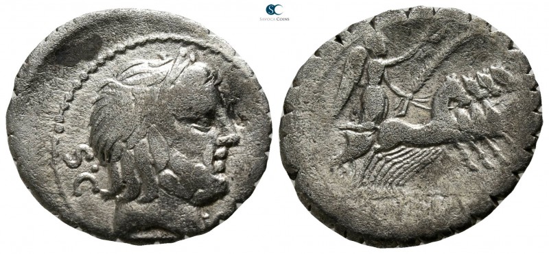 Q. Antonius Balbus 83-82 BC. Rome
Serratus AR

18mm., 3,05g.

Laureate head...