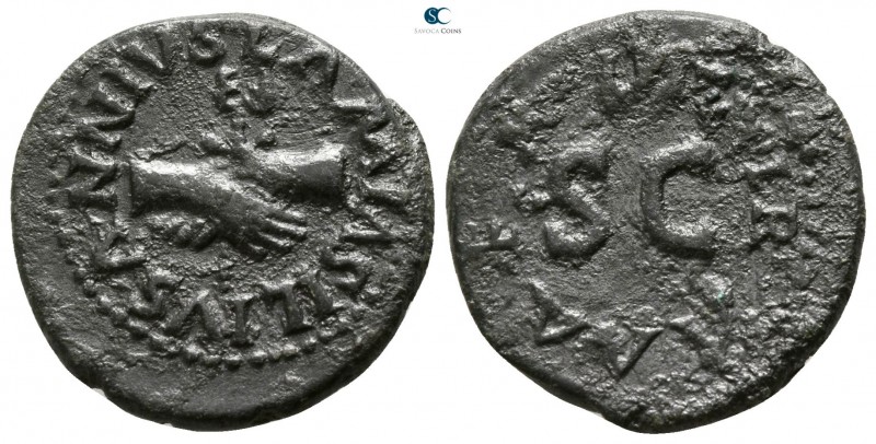 Augustus 27-14 BC. Lammia, Silius and Annius, monneyers. Rome
Quadrans Æ

16m...